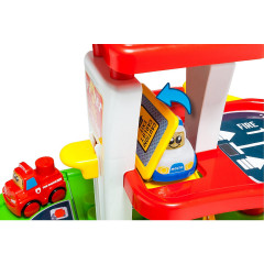 Molto Faltbare Feuerwache mit 10 Bausteinen und Elektroauto Складная пожарная часть из 10 кирпичей и электромобиля