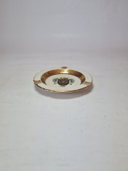 Пепельница винтажная Winterling Engen, белый фарфор с золотым декором "Герб Вены, 10,5 x 1,5 см, Германия, 1960-70гг.