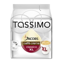 Jacobs Tassimo Кофе Crema Classico XL 132г, 16 штук