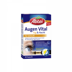 Abtei Augen Vital Tag &amp; Nacht Kapseln, 30 St Витаминный комплекс А, C, E, B2, DHA, цинк, селен и медь для глаз: день и ночь, 30 штук
