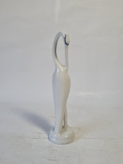 Фигурка винтажная Hollohaza "Цапля", фарфор, 19 см, Венгрия, 1970-80гг.