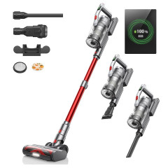 Laresar Laresar Akku-Hand-und Stielstaubsauger, 450,00 W, 33KPa Akkustaubsauger, 1,5L Staubspeicherkapazitat, Bis zu 55 Min Laufzeit, fur Hartboden Teppich Tierhaare, umfangreichen Zubehor Беспроводной ручной и стержневой пылесос Laresar, беспроводной пы