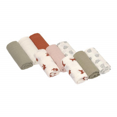 LASSIG Little Forest Mulltucher 9er Set  Марлевые салфетки Little Forest, набор из 9 шт.
