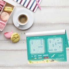nikima Papeterie 2er Set A6 Spielblock Schiffe versenken Reisespiel Flottenmanover Reisespiele Набор канцелярских принадлежностей: 2 планшета формата А6. Морские корабли. Путешествие. Путешествия. Маневры флота.