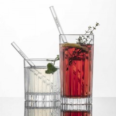 Schott Zwiesel Schott Zwiesel Glastrinkhalme Trinkhalm Glas Set 4-tlg. mit Reinigungsburste l: 21 cm / d: 9 mm Стеклянные соломинки для питья Schott Zwiesel, набор из 4 предметов. с чистящей щеткой Д: 21 см / Г: 9 мм