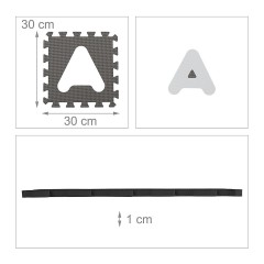 relaxdays Puzzlematte ABC und Zahlen Коврик-пазл ABC и цифры