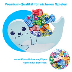 Arkmiido Holz Angelspiel mit 18 magnetische Fische Деревянная рыбалка с 18 магнитными рыбками