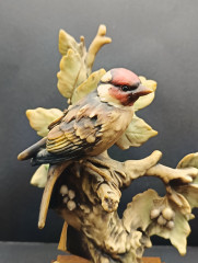 Статуэтка винтажная Florence Italy "Птица на ветке", керамика, 24 х 14 см, Италия, 1970-80гг.