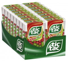 Ferrero Tic Tac 100er Apfel Ферреро Конфеты Тик-Так Яблоко, Коробка 16 шт. x 49 г