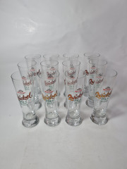 Бокалы пивные винтажные Rastal Moninger/ Zwickel, заводская упаковка, стекло, 0.2 л, 19 см, 12 шт., Германия, 1970-80гг.