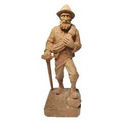 German Wood Adolf Kramer "Heidi", Редчайшая Коллекционная деревянная фигура Адольфа Крамера из к/ф "Хейди", искусно вырезаны мельчайшие детали, полностью ручная работа, 20см, Германия 1940г.