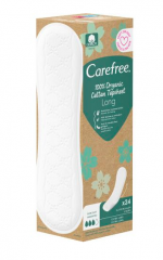 Carefree  Slipeinlagen Organic Cotton Long 24 St, Карефри Ежедневные прокладки из органического хлопка Long 24шт, 10 упаковок (240 штук)