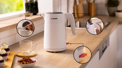 BOSCH BOSCH Wasserkocher MyMoment TWK2M161, 1,7 l, 2400 W, Abschaltautomatik, Tassenanzeige, Weiss matt Чайник BOSCH MyMoment TWK2M161, 1,7 л, 2400 Вт, автоотключение, дисплей чашки, матовый белый
