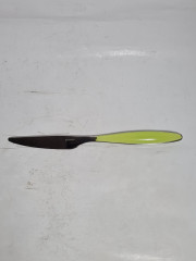 Набор столовых приборов винтажный Guzzini / Коллекция "Feeling", с цветными ручками, пластик / сталь, 23 см, Италия, 1990-2000гг.