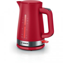BOSCH BOSCH Wasserkocher TWK4M224, 1,7L 2400W Edelstahl Innenbeleuchtung Uberhitzungsschutz rot Чайник BOSCH TWK4M224, 1,7 л, 2400 Вт, нержавеющая сталь, внутреннее освещение, защита от перегрева, красный