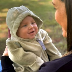 Hoppediz Overall aus Bio-Baumwolle Trageoverall Camel  (kbA) Комбинезон из органического хлопка Слингоножный комбинезон Camel (kbA)