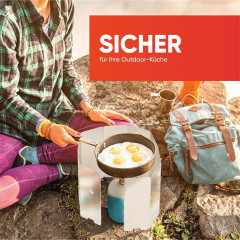 EVOCAMP EVOCAMP Gaskocher Windschutz fur Gaskocher, Spirituskocher Outdoor mit Tasche  Защита от ветра газовой плиты EVOCAMP для газовых плит, спиртовых плит на открытом воздухе с сумкой
