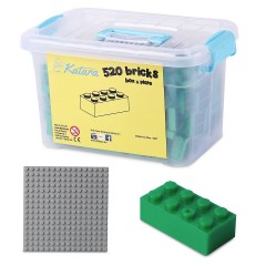 Katara Bausteine Box-Set mit 520 Steinen + Platte + Box Набор строительных блоков из 520 кирпичей + пластина + коробка