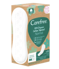Carefree  Slipeinlagen Organic Cotton Normal 30 St, Карефри Ежедневные прокладки из органического хлопка Normal 30шт, 2 упаковки (60штук)