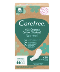 Carefree  Slipeinlagen Organic Cotton Normal 30 St, Карефри Ежедневные прокладки из органического хлопка Normal 30шт, 3 упаковки (90штук)