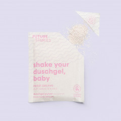 FUTURE STORIES Starterset Duschgel Pulver Kokos & Tonka inkl. Pumpspender Стартовый набор геля для душа в виде порошка кокоса и бобов тонка, включая дозатор с помпой