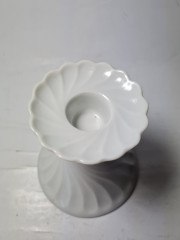 Limoges France Белый фарфоровый подсвечник, 10см x 9,5см, Франция, 1960-70гг.