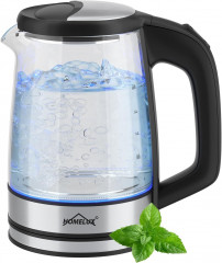 HOMELUX HOMELUX Wasserkocher Wasserkocher Glas 1500 Watt 1,8 L, Electric Kettle Mit Led-Beleuchtung, 1.8 l, 1500,00 W, Glas wasserkocher Edelstahl, Wasser Kocher Bpa Frei, 360° Basis  HOMELUX Стеклянный чайник 1500 Вт, 1,8 л, Электрический чайник со свето
