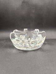 Подсвечник винтажный Chantal, прозрачный, хрустальное стекло, 16 х 6.5, Германия, 1970-80гг.