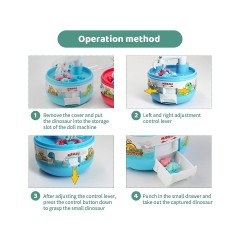 frler frler Mini Klauen Maschine Spielzeug mit Dinosaurier Geschicklichkeitsspiele fur Kinder Frler Mini Claw Machine Toy с играми для детей с навыками динозавров