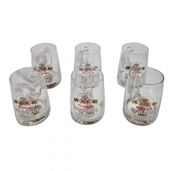 Немецкие пивные бокалы винтажные Sahm / Moninger, в заводской упаковке, 6 шт., 0.3 л, 11 см, Германия, 1980-90гг.