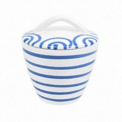 Gmundner Keramik Gmundner Keramik Blaugeflammt Zuckerdose Gourmet d: 9 cm / h: 10,5 cm Керамическая сахарница Gmundner с синим пламенем для гурманов d: 9 см / высота: 10,5 см