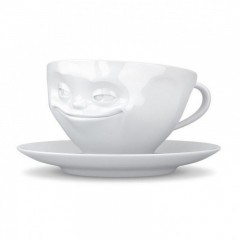 Fiftyeight Products TV Tassen Kaffeetasse weiss grinsend 0,20 L TV cups Кофейная чашка белая ухмылка 0,20 л