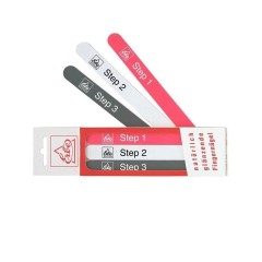 Becker Manicure (Бекер Маникюр) Nagelfeilen Пилочка для ногтей 3-Stufen Polier-Set Silk-Shine, 14,5 см / 1 шт.