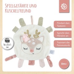 bieco Schmusetuch Baby mit Knistereffek Schnuffeltuch 36cm Greifspielzeug Knistertuch Schnuffeltucher Тканевое одеяло для младенцев с потрескивающим эффектом 36 см захватывающая игрушка одеяло из потрескивающей ткани