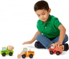 Melissa Doug Baustellenfahrzeuge aus Holz Строительные машины из дерева