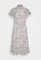 Tommy Hilfiger FLORAL MIDI SHIRT DRESS Shirt dress coastal ditsy/spring lime ПЛАТЬЕ-РУБАШКА МИДИ С ЦВЕТОЧНЫМ ЦВЕТОМ Платье-рубашка прибрежная дици/весенняя известь