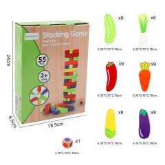 BeebeeRun Holzbausteine Gemuseturm Овощная башня из деревянных блоков