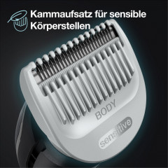 Braun Body Groomer 5 BG5340 in Grau und Schwarz Машинка для стрижки волос технологией SkinShield, серо-черный