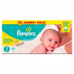 Pampers HalbmonatsBox quot;Premium Protection New Babyquot; Gr.1 Newborn, 2-5kg Коробка на полмесяца quot;Премиум защита для новорожденныхquot; Размер 1 Новорожденный, 2-5 кг