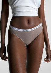 Tommy Hilfiger 3 PACK Briefs flora pink oat milk black 3 НАБОР трусов флора розовый овсяный молочный черный