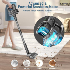 FABULETTA FABULETTA Akku-Hand-und Stielstaubsauger, 250,00 W, Beutellos, 24000Pa Akku Staubsauger,6-in-1 Leichter Kabelloser Staubsauger2500mAh  Беспроводной ручной пылесос FABULETTA, 250,00 Вт, без мешка, пылесос с аккумулятором 24000 Па, легкий беспрово