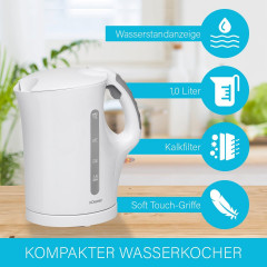 BOMANN BOMANN Wasserkocher WK 5024 CB, Wasserkocher 1 Liter, weiss, 900 Watt Чайник BOMANN WK 5024 CB, чайник 1 литр, белый, 900 Вт
