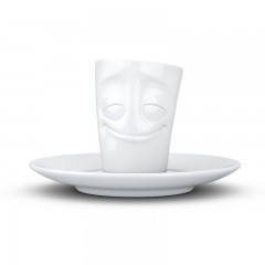 Fiftyeight Products TV Tassen Espressotasse weiss vergnugt 80 ml TV cups чашка для эспрессо белая happy 80 мл