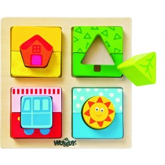 Woodyland Holzspielzeug Puzzle- und Legespiel Деревянная игрушка-головоломка и игра-расстановка