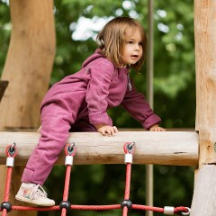 Hoppediz Overall aus Fleece Babyeinteiler beere Комбинезон из флиса детский цельнокроеный ягодка