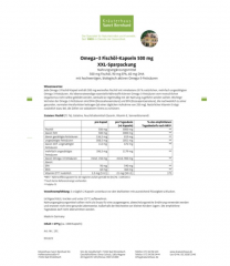 Krauterhaus Sanct Bernhardt Omega 3 Fish Oil Capsules 500 mg XXL economy pack, 1000 капсул