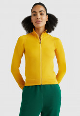 Tommy Hilfiger SPORT  LONG SLEEVE  Cardigan countryside yellow СПОРТИВНАЯ ПЛАТЬЯ С ДЛИННЫМ РУКАВОМ Кардиган сельский желтый