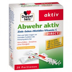 Doppelherz (Доппельхерц) aktiv Abwehr aktiv DIRECT Zink + Selen + Histidin Pellets 20 шт