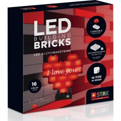 STAX STAX Herz mit 24 LEGO-kompatiblen LED-Bricks Сердце STAX с 24 светодиодными блоками
