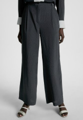 Tommy Hilfiger POLKA DOT WIDE LEG Trousers polka dot border sml desert sky ШИРОКИЕ НОГИ В ГОРОШКЕ Брюки горошек границы sml пустыня небо
